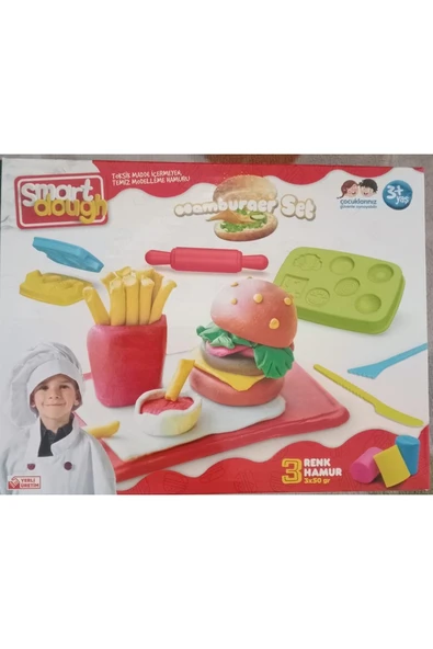 Smart Dough Oyuncak Mini Hamburger Seti Hamur Kutusu