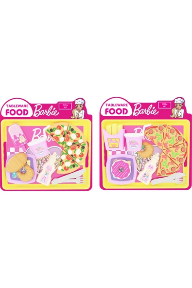 Uçar Oyuncak  Barbie Tepsili Oyuncak Pizza Seti