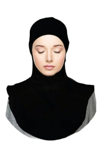 Boyunluklu Penye Bone Siyah