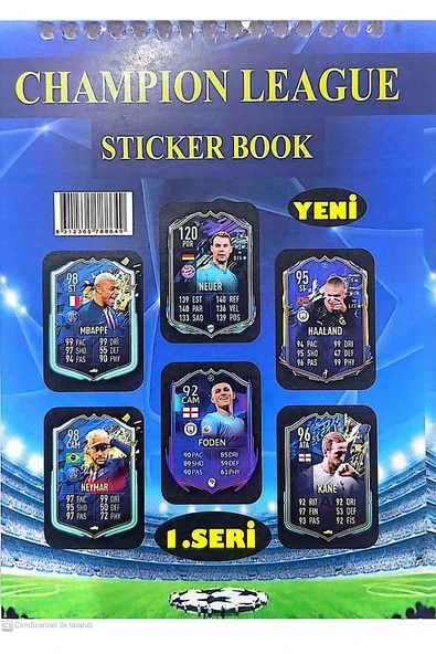 Deren Sticker Defteri 11X16CM 8 Sayfa CHAMPION LEAGUE