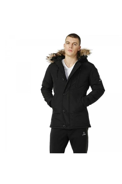 Lumberjack 10104504 Sn54 Freddy Coat Kaban Siyah Erkek Mont