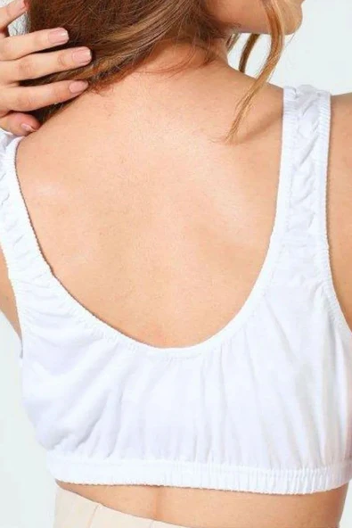 Anne Yarım Atlet Beyaz 6 Adet - 4