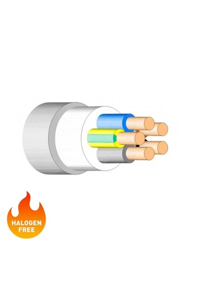 4x2,5 mm Halogen Free NHXMH NYM Antigron Enerji Kablosu 1 Metre