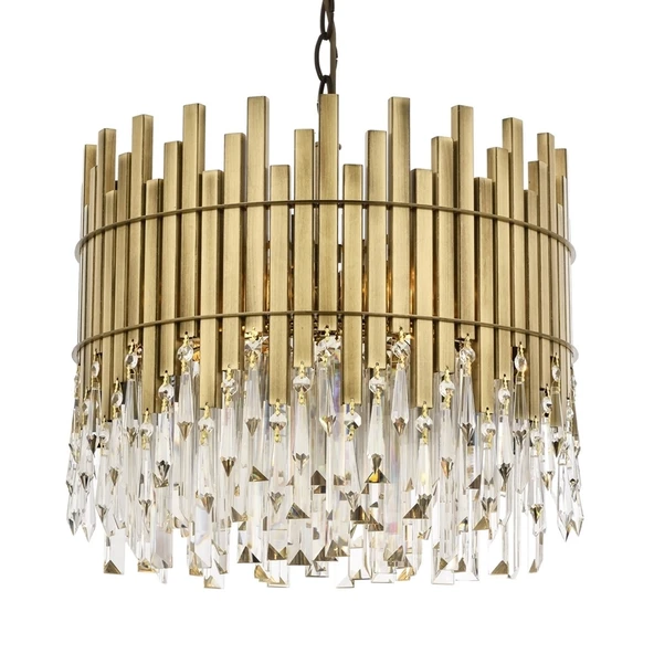 Avonni Av-60162-e40 Eskitme Kaplama Klasik Avize E27 Metal Kristal 40cm - 4