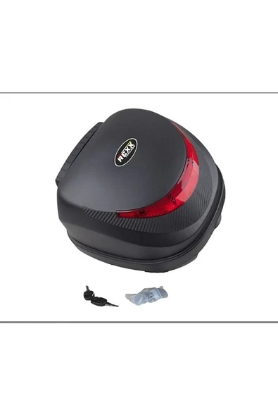 Rexx Motosiklet Arka Çanta 32lt Siyah Topcase Supermoto - 2