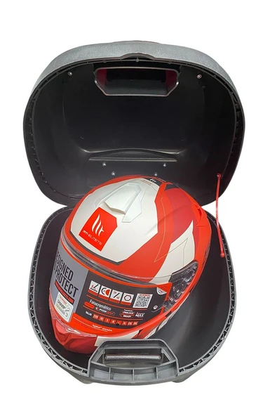 32 Litre Motorsiklet Bagaj Çantası Suya Dayanıklı Sök Tak Özellik Siyah Motorcu Sepeti Supermoto - Resim 7