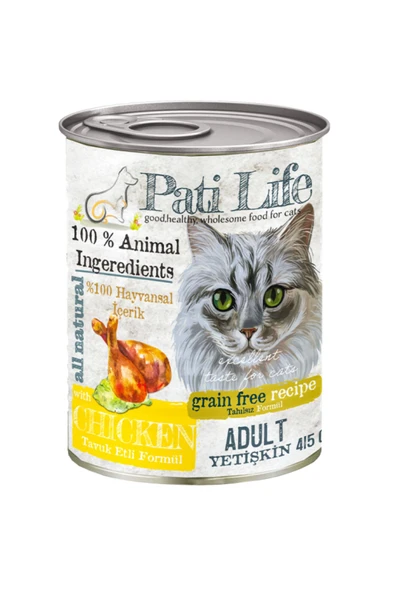 PATİ LIFE 415 GR KEDİ TAVUK ETLİ KONSERVE