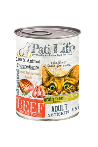 Patilife 415 gr Yetişkin ( Sığır Etli ) Mama 24 Adet