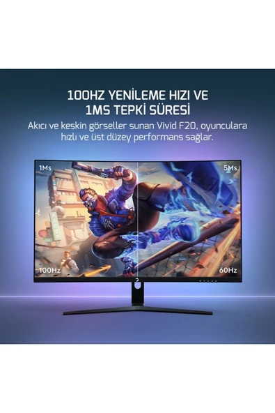 Gamepower Vivid F20 27'' 1 ms Full HD Curved 120 Hz Oyuncu Monitörü - 2