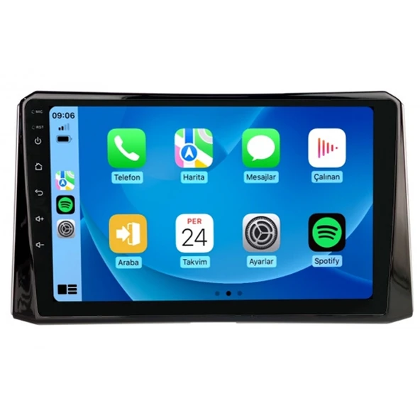 MAYGO  Toyota Corolla 2019-2024 4GB Ram 32GB Hafıza Kablosuz Carplay Android Auto Destekli Multimedya Navigasyonlu Teyp - 1