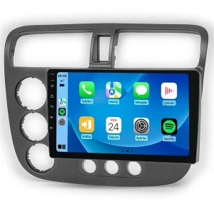 MAYGO  Honda Civic V-Tech 2001-2006  8GB RAM 128GB Hafıza Kablosuz Carplay Android Auto Destekli Multimedya Navigasyonlu Teyp