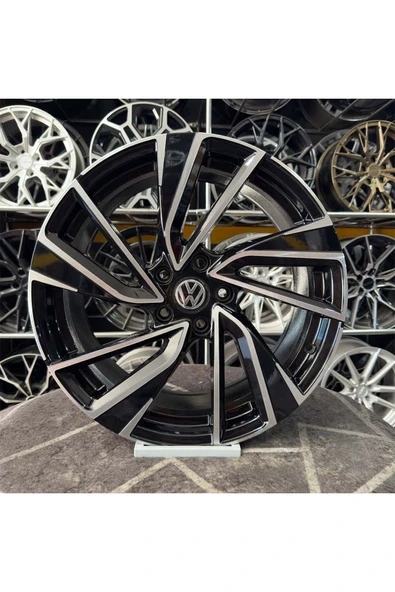 Kormetal 19 inç 5x112 GOLF R Siyah Elmas Kesim Jant Modeli Volkswagen Uyumlu