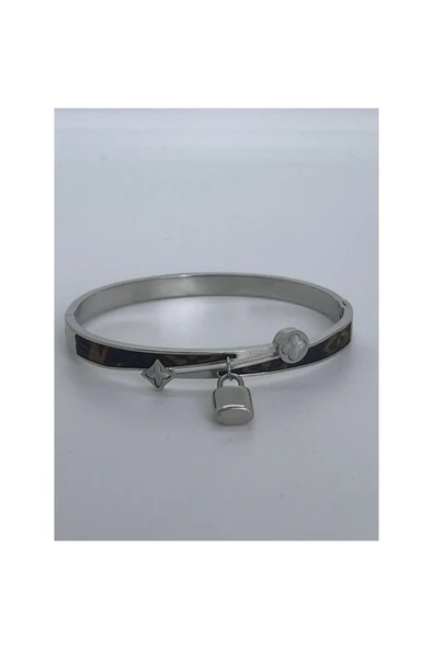 SİLVER KAHVERENGİ MARKA MODEL ÇELİK KELEPÇE BİLEKLİK - Resim 2