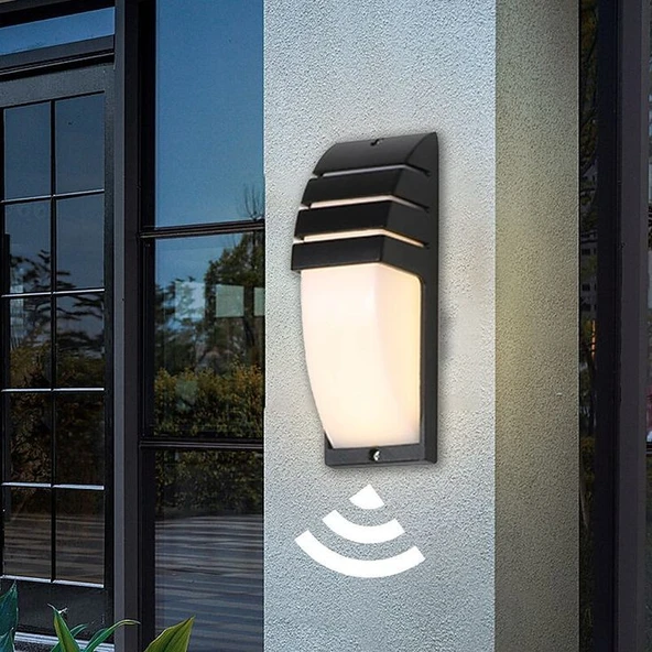 Elektrik İle Çalışır, Karanlıkta Hareket Gördükçe Yanar, Radar Sensörlü 24 Watt Beyaz Işık Aplik