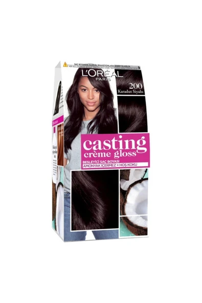 L'Oreal Paris Loreal Casting Creme Gloss 200 Karadut Siyahı Saç Boyası