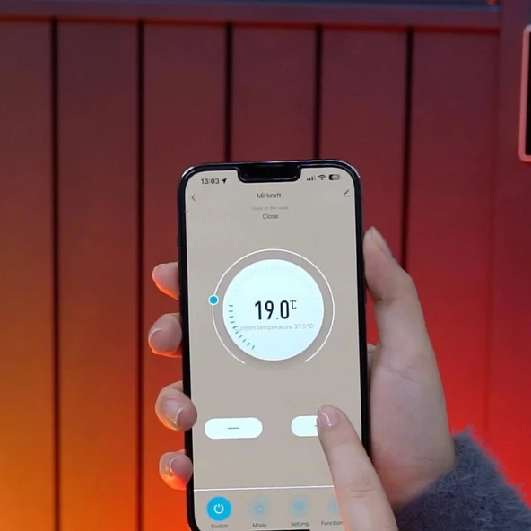 MirKraft 870×500 Dijital WiFi Kontrollü Elektirikli Radyatör Petek Isıtıcı - Antrasit - 5