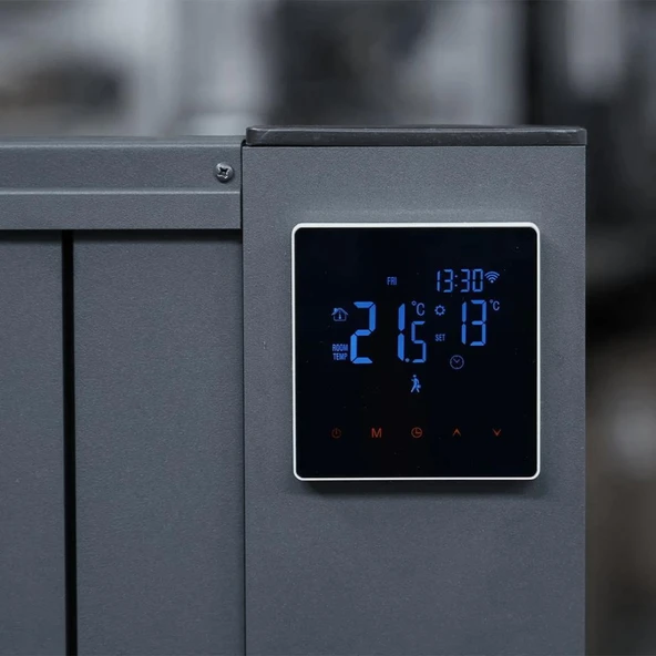 MirKraft 870×500 Dijital WiFi Kontrollü Elektirikli Radyatör Petek Isıtıcı - Antrasit - 2