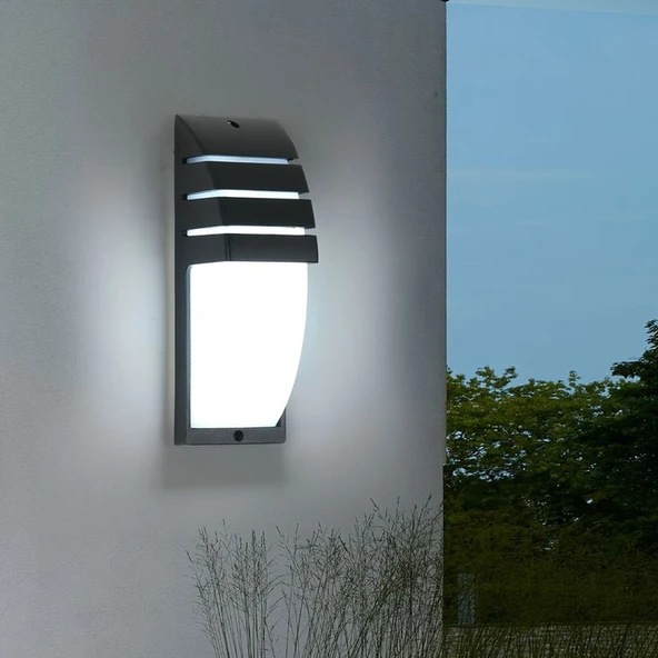 Elektrik İle Çalışır, Karanlıkta Hareket Gördükçe Yanar, Radar Sensörlü 24 Watt Beyaz Işık Aplik - 5
