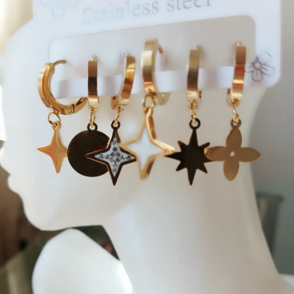 Yıldız Çelik Küpe - 2