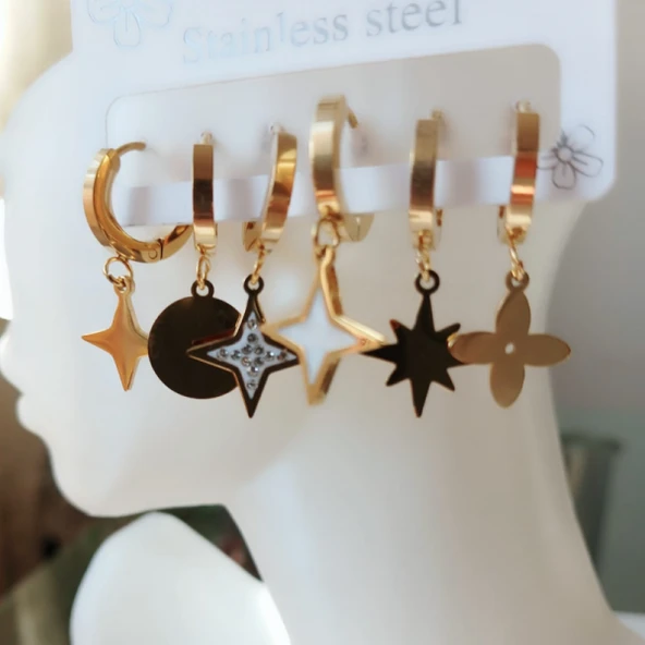 Yıldız Çelik Küpe - 3