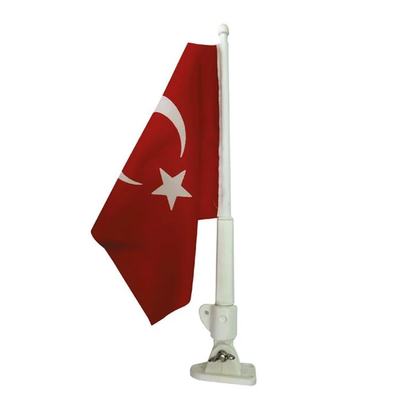 PLASTİK BAYRAK DİREĞİ BAYRAKLI 40 CM TEKNE İÇİN ürün görseli 1