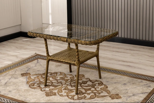 Btk Concept Milas 2'li Bahçe Ve Balkon Takımı Kahverengi 2+1+1 Masalı - 4