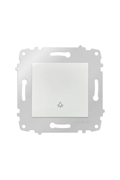 20 Adet Ovivo Grano Beyaz Natural Zil Anahtarı Light Çerçeve Hariçtir