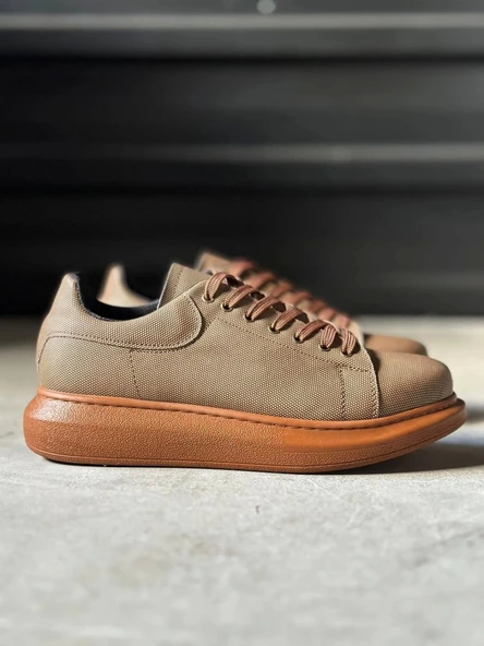 Terzi Bey Yüksek Taban Günlük Ayakkabı Tırtıklı 041 Taba - 2