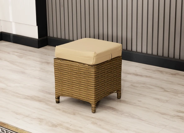 Btk Concept Datça Rattan Bahçe Mobilyası 3+1+1 Kahverengi/masalı - Resim 4