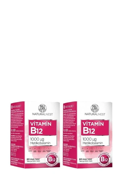 NaturalNest Vitamin B12 60 Tablet Firsat Paketi