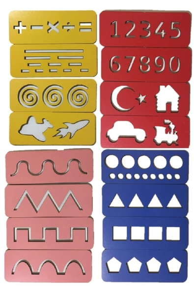 Trendy Toys Eğitici Ahşap Çizgi Çalışmaları Montessori El Kası Geliştirme