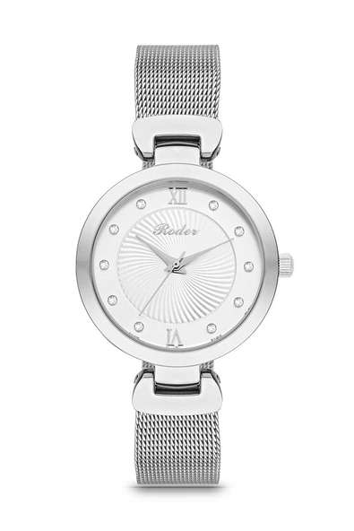 RODER 7250 GÜMÜŞ KLASİK BAYAN KOL SAATİ - BEYAZ - 3