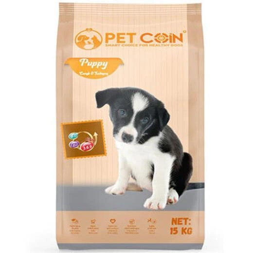 PetCoin Puppy Kuzu Etli Yavru Köpek Maması 15 Kg