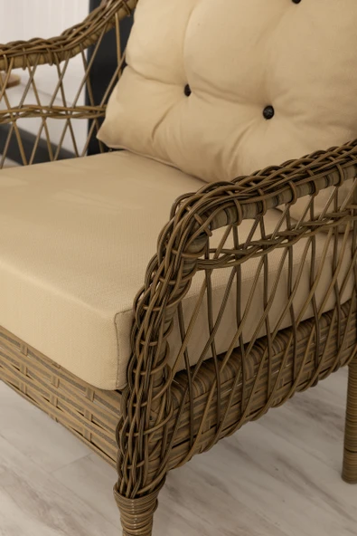 Btk Concept Milas Tekli Bahçe Ve Balkon Takımı Kahverengi 1+1 Masalı İki Kişilik - 3