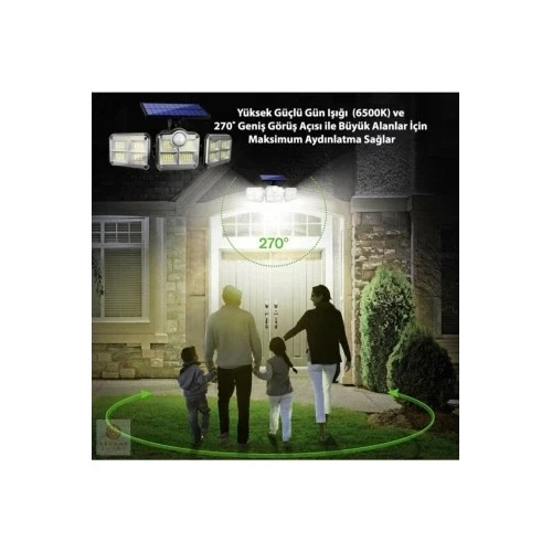 Uzaktan Kumandalı 122 Led Sensörlü Bahçe Lambası - 2