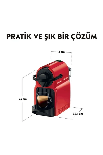 Nespresso Inissia C40  Red Kahve Makinesi,kırmızı - 3