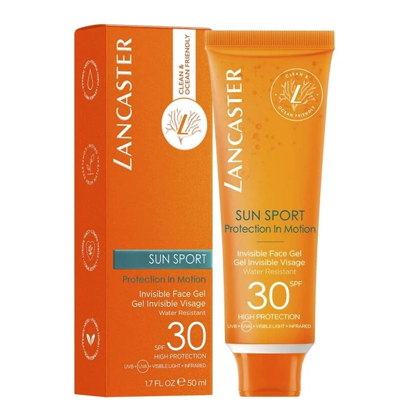 Lancaster Sun Sport Invisible Face Gel SPF30 50ML Yüz için Güneş Koruyucu Jel Krem