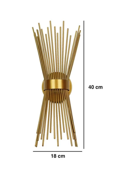 homecraft 1 Adet- Kirpi Model Aplik,Led Ampüllü Tekli Duvar Apliği, Tekli Duvar Lambası, Otel, Ofis Için Aplik - 5
