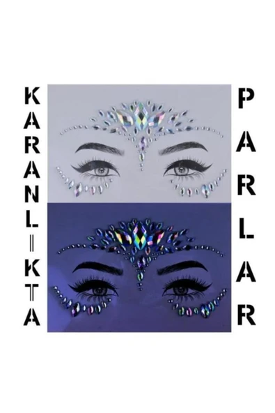 RANA BEAUTY Kendinden Yapışkanlı Yüz Taşı Elmas Ve Kalp Model SVRM - 5