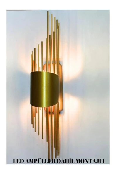 homecraft 1 Adet Modern  Duvar Aplikleri Duvar Aplik Aydınlatma  Led Ampülleri Dahil Duvar Lambası - 8