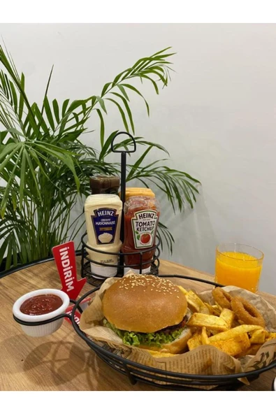 homecraft 1-Adet Metal Oval Büyük Boy Sosluk Hazneli Sunum Tabağı, Sunumluk, Ekmeklik,Meyvelik - 5