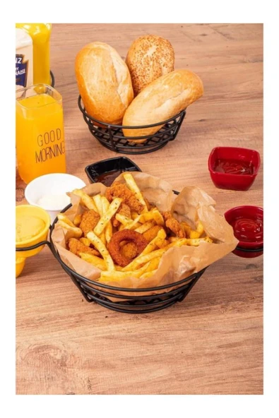 homecraft 1-Adet Metal Yuvarlak Sosluk Hazneli Büyük Boy Sunum Tabağı, Sunumluk, Ekmeklik,Meyvelik - 4