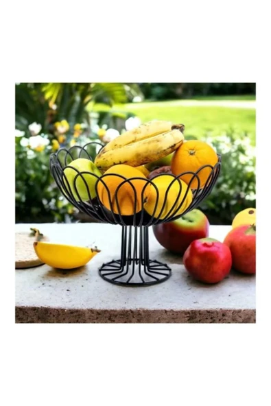 homecraft Metal Meyvelik Sunum Sepeti Papatya Dizayn Meyve Sunumluk - 6