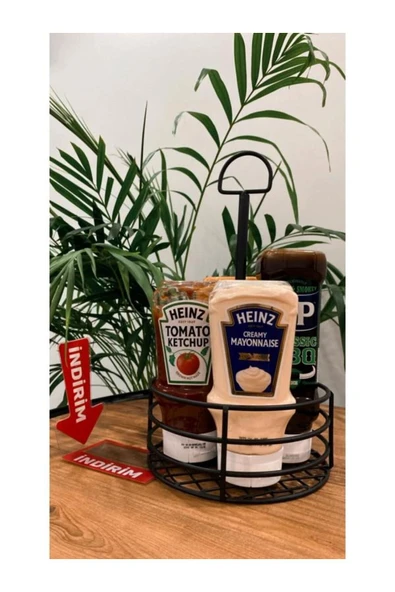 homecraft 1-Adet Metal Şişe Düzenleyici, Sos Standı,Sosluk, Ketçap Mayonez Organizeri - 5