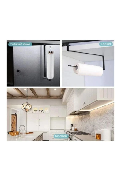 KENAN KAYA Raf Altı Kağıt Havlu Fincan Ve Kupa Bardak Askısı Mutfak Organizeri 1 Adet - 6