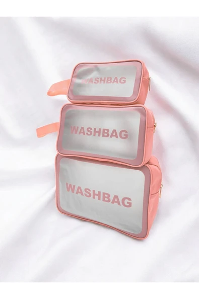 BagFlower Wash Bag Su Geçirmez 3'lü Kozmetik Çantası