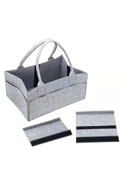 Melekpare Keçe Anne Bebek Bakım Çantası Çok Amaçlı Organizer Bakım Çanta - 4