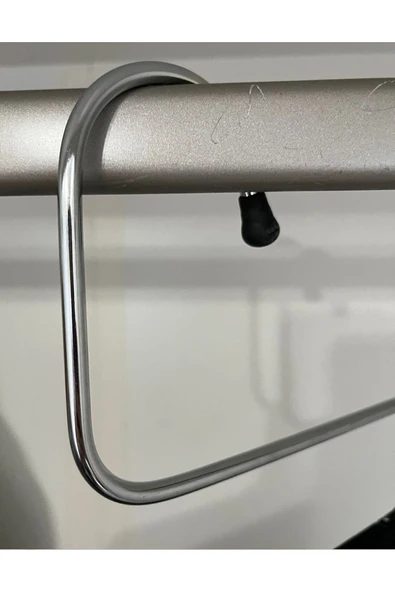 SER&YAT 3 adet Metal Dolap İçi  Krom Askı 5 Katlı Paslanmaz Organizer Pantalon Eşarp Etek askısı - 4