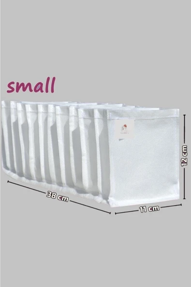 HOMELİFE EV TEKSTİL 11 Gözlü 3 Adet Çekmece Içi Akordiyon Organizer Als-small - 2