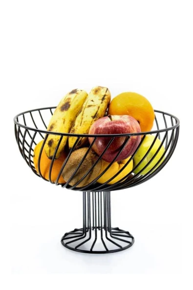 homecraft 1 Adet Dekoratif Dönence Dizayn Metal Meyvelik Sunum Sepeti - 2